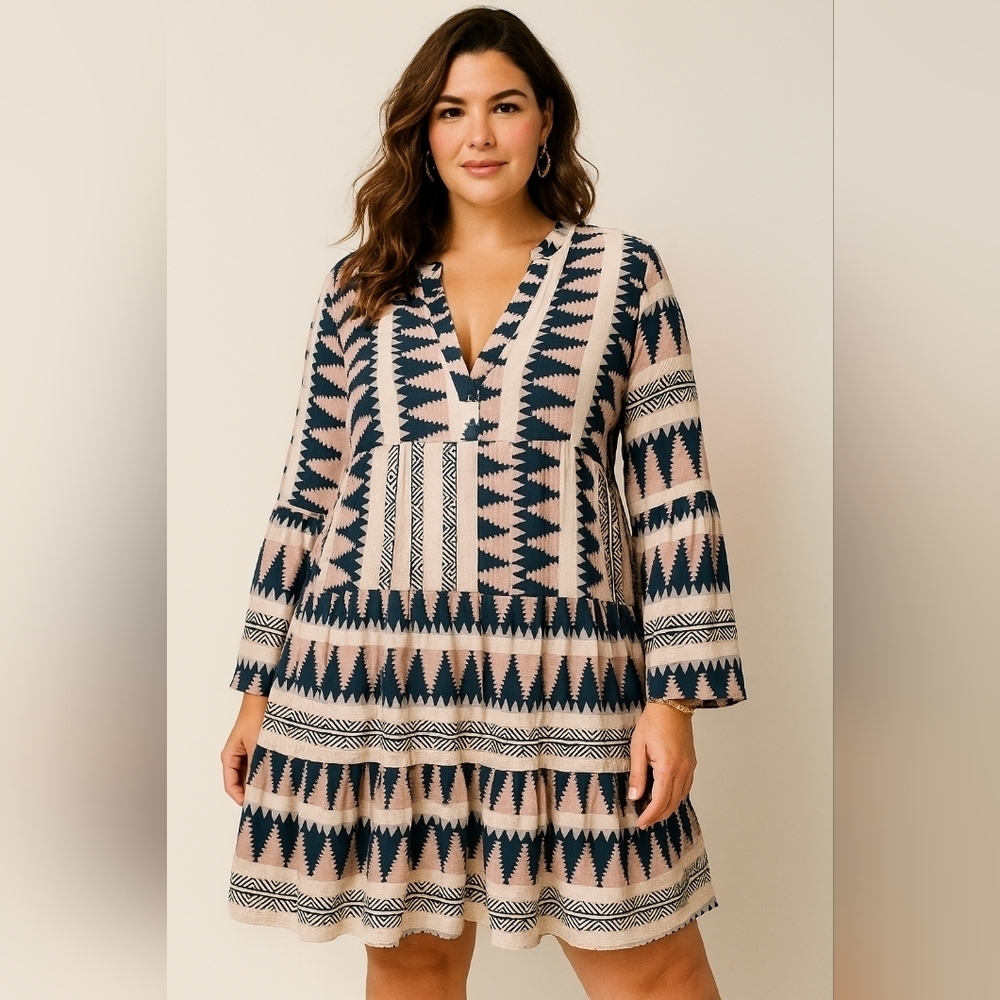 Oversized wrinkle-free dress
